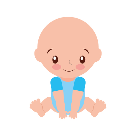 baby shower boy childhood celebration image vector illustrationのイラスト素材