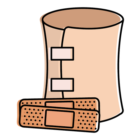 medical bandage and cure band vector illustration designのイラスト素材