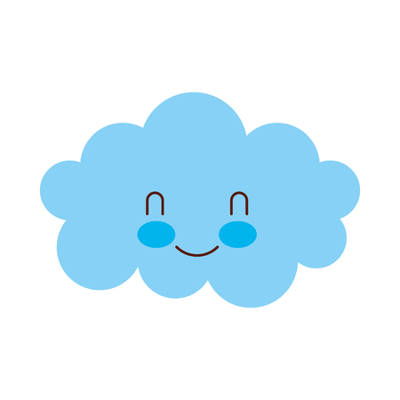 cartoon cute cloud baby shower image vector illustrationのイラスト素材