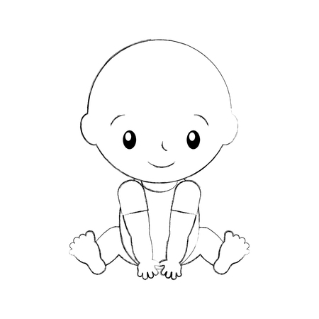 baby shower boy childhood celebration image vector illustrationのイラスト素材