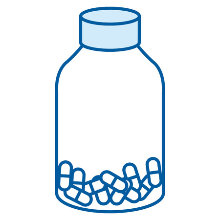 capsules drugs in bottle vector illustration designのイラスト素材