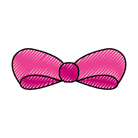 ribbon bow girl decoration ornament icon vector illustrationのイラスト素材