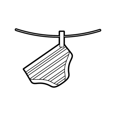 baby shower boy pants shorts hanging decoration image vector illustrationのイラスト素材