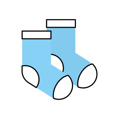 Baby shower sock clothes child design.のイラスト素材