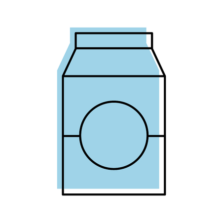 milk or juice box carton with drinking vector illustrationのイラスト素材