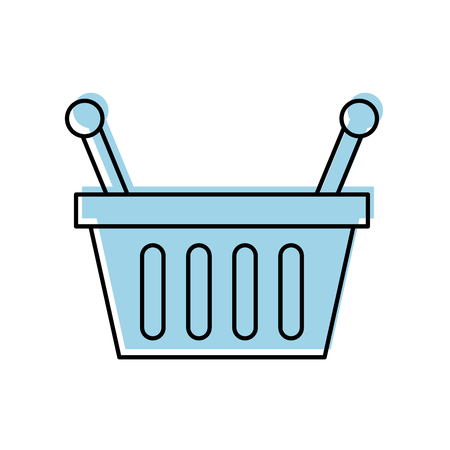 basket shopping supermarket handle object vector illustrationのイラスト素材