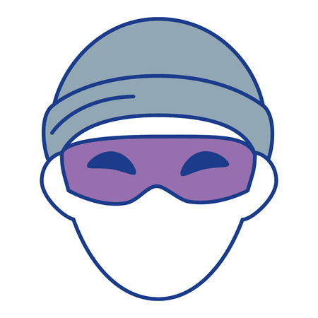 thief dangerous avatar character vector illustration designのイラスト素材