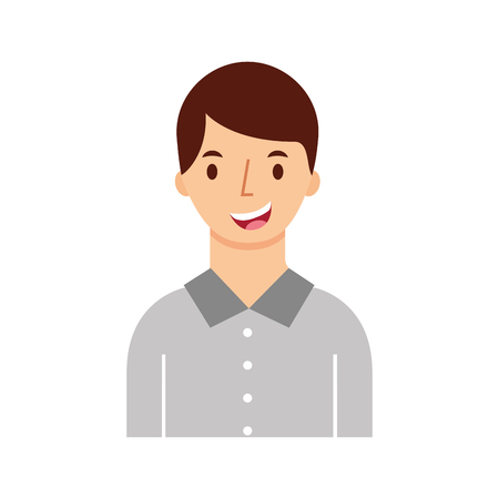 portrait man character male person image vector illustrationのイラスト素材