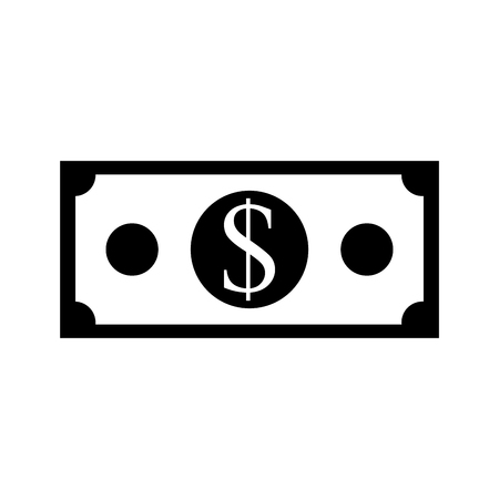 dollar banknote money cash economy financial vector illustrationのイラスト素材