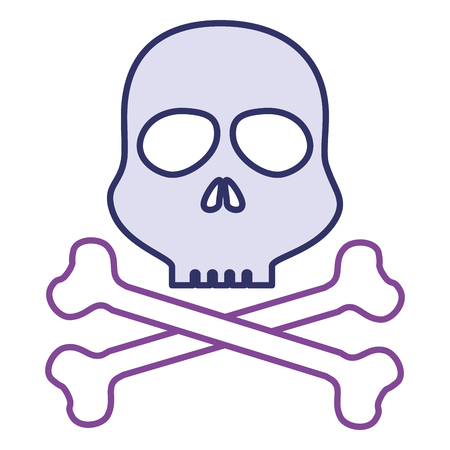 skull alert symbol icon vector illustration designのイラスト素材