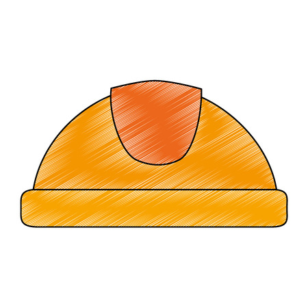 helmet construction isolated icon vector illustration designのイラスト素材
