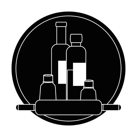bottles kitchen product icon vector illustration designのイラスト素材