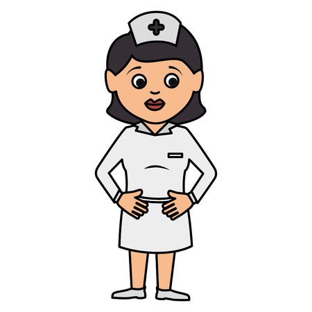 nurse beautiful avatar character vector illustration designのイラスト素材