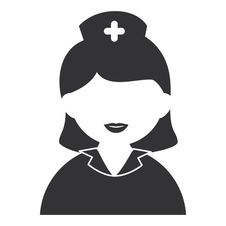 nurse beautiful avatar character vector illustration designのイラスト素材
