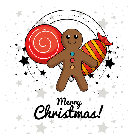 merry christmas greeting card vector illustration graphic designのイラスト素材