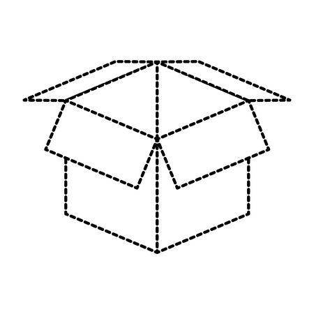 open cardboard box safety concept icon vector illustrationのイラスト素材