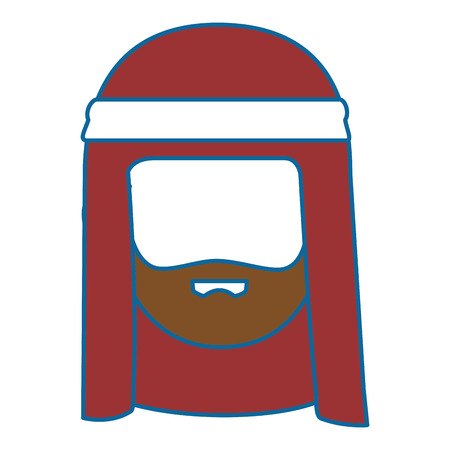 muslim man avatar character vector illustration designのイラスト素材