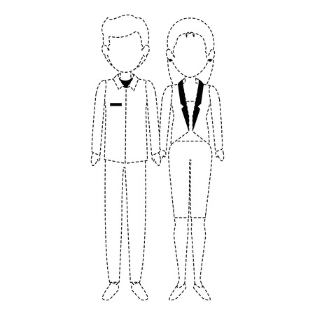 couple of business people vector illustration design