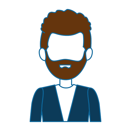 elegant businessman avatar character vector illustration designのイラスト素材