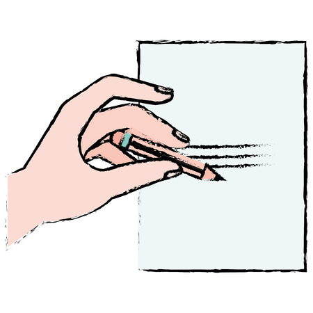 paper document with hand writing vector illustration designのイラスト素材
