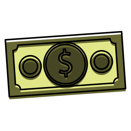 bill money isolated icon vector illustration designのイラスト素材