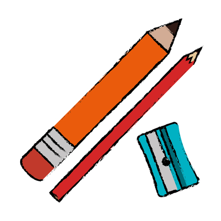 pencils box packing icon vector illustration designのイラスト素材