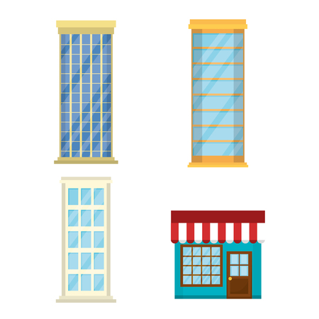 cityscape set elements icons vector illustration designのイラスト素材