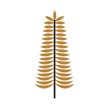 golden branch christmas decoration ornament vector illustrationのイラスト素材