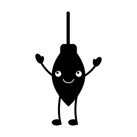 kawaii christmas ball hanging decoration celebration vector illustrationのイラスト素材