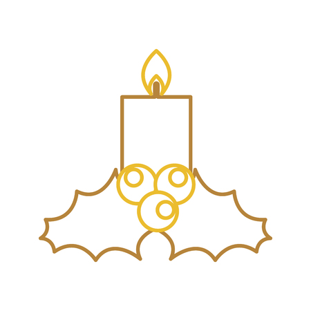 candle christmas flower decoration festive vector illustrationのイラスト素材