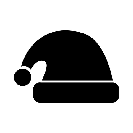 hat of santa christmas decoration cartoon vector illustrationのイラスト素材