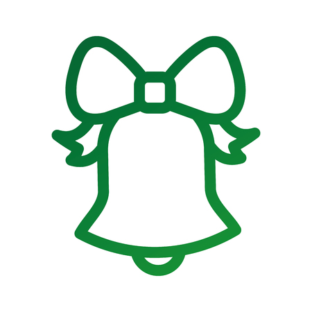 christmas bell ribbon bow decoration ornament vector illustrationのイラスト素材
