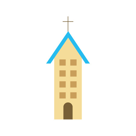 church building christian religion architecture vector illustrationのイラスト素材