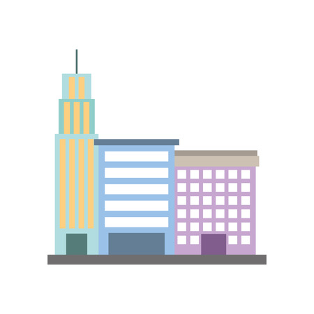 A city building business property architecture modern vector illustrationのイラスト素材