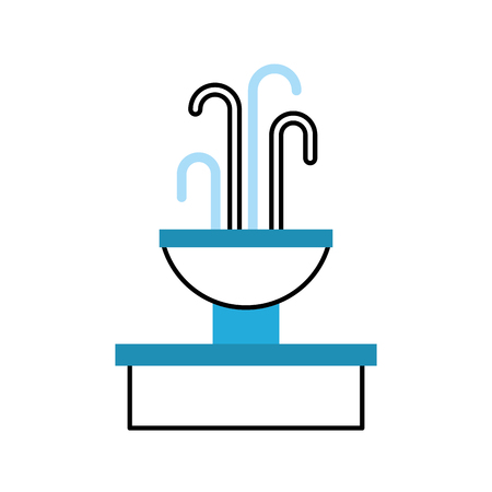 fountain with water splash element vector illustrationのイラスト素材