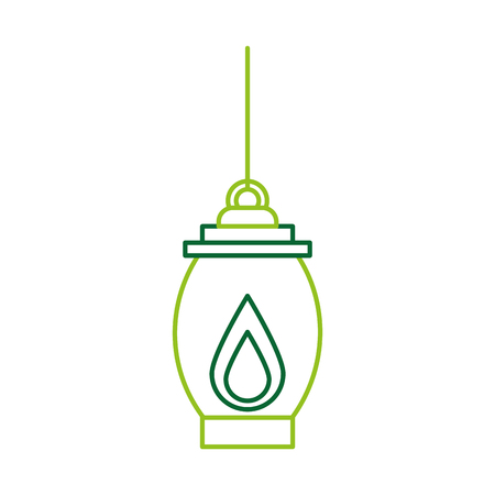 kerosene lamp light camping antique flat vector illustrationのイラスト素材