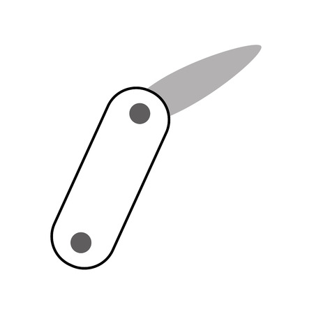 multipurpose of knife camping tool vector illustrationのイラスト素材