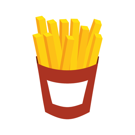 french fries fast food potato fresh vector illustrationのイラスト素材