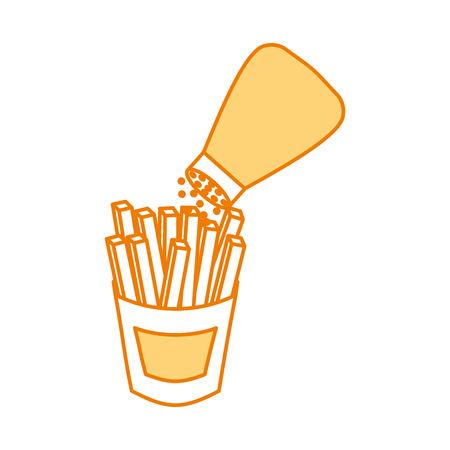 french fries fast food potato fresh vector illustrationのイラスト素材