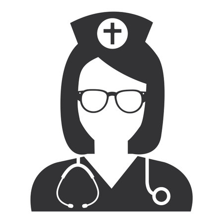 nurse beautiful avatar character vector illustration designのイラスト素材