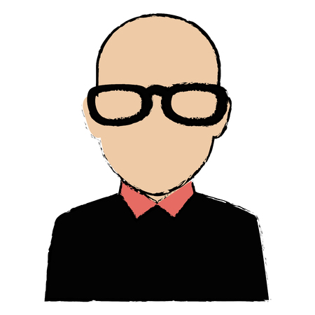 elegant businessman avatar character vector illustration designのイラスト素材