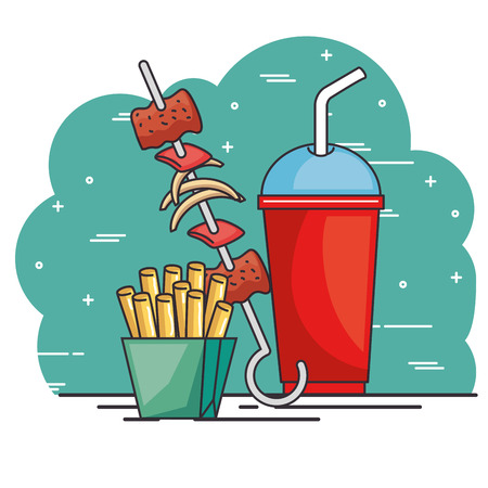 fast food vector illustration graphic design iconのイラスト素材