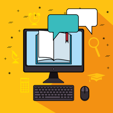 online education concept vector illustration graphic designのイラスト素材