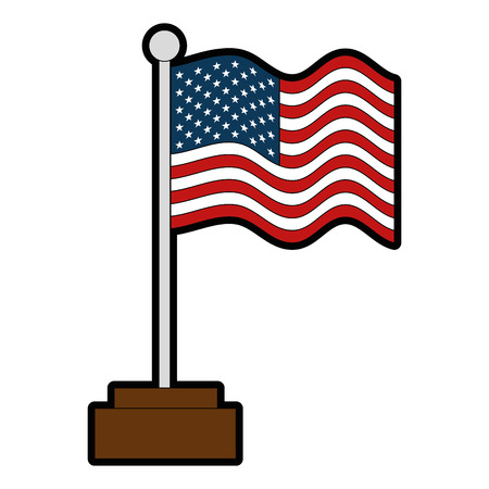 United states of america flagのイラスト素材