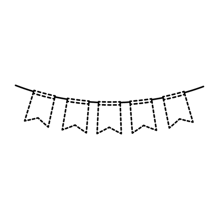 party garland isolated icon vector illustration designのイラスト素材