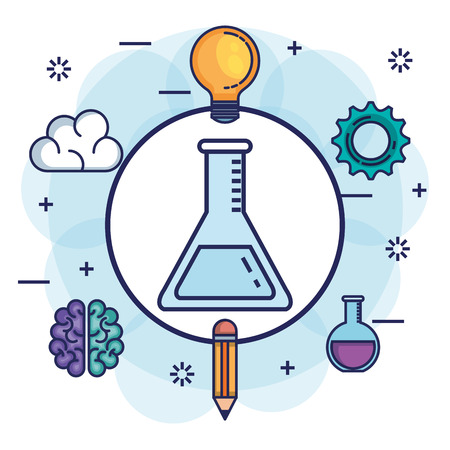 brain storming set icons vector illustration designのイラスト素材