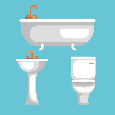 plumbing line set icons vector illustration designのイラスト素材