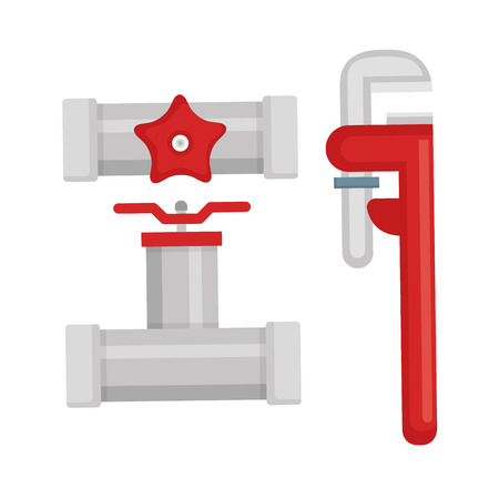 plumbing line tools set icons vector illustration designのイラスト素材