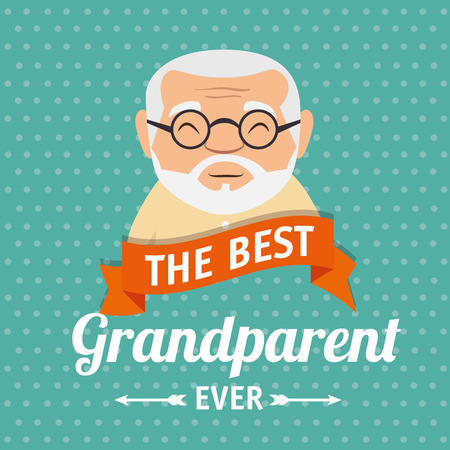 grandparents day greeting card vector illustration graphic designのイラスト素材