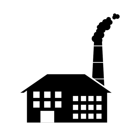 industry manufactory building producing oil and gas energy and power vector illustrationのイラスト素材